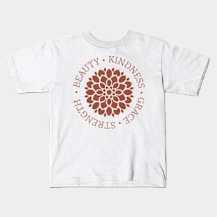 Dahlia Flower Meaning in Cinnamon Kids T-Shirt